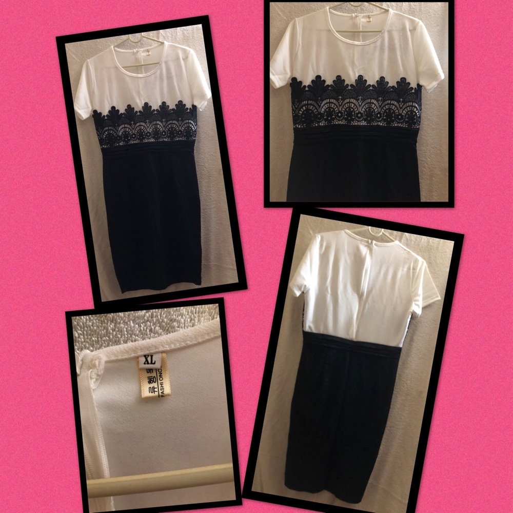 Black and white dress